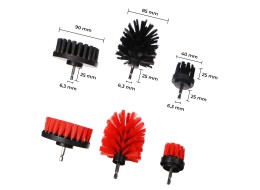 Set of drill brushes for car cleaning CAR DETAILING DRILL BRUSH 6, 6 pcs