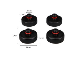 Set of rubber jack pads JACK PAD SET 4T for Tesla vehicles, 24 mm stem, 4 pcs