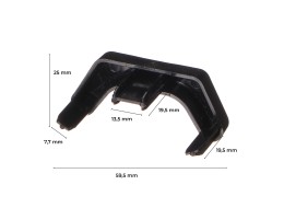 Plastic end cap for the rail of BIKE 2 / 3 / 4 bike carrier, black - replacement part