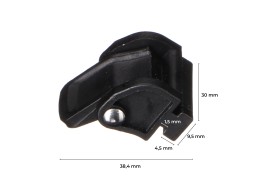 Plastic buckle for fastening strap of BIKE 2 / 3 / 4 bike rack, black - spare part