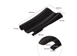 Plastic platform under the tire for BIKE 2 / 3 / 4 bike carriers, black - spare part