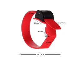 Quick-release strap for towbar-mounted bike rack, length 38 cm, red - spare part