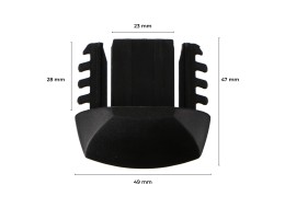 Plastic end cap for crossbar ROOF RACK IN / FIX, black - spare part