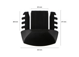 Plastic end cap for crossbar ROOF RACK IN / FIX, black - spare part