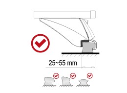 Lockable aluminum crossbar ROOF RACK IN 1, 120 cm, load capacity 90 kg