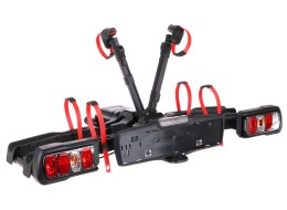 Towbar-mounted bike carrier E-BIKE 2 PREMIUM - 2 e-bikes, load capacity 60 kg, foldable
