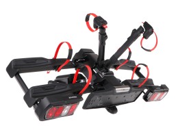 Towbar-mounted bike carrier E-BIKE 2 PREMIUM - 2 e-bikes, load capacity 60 kg, foldable