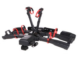 Towbar-mounted bike carrier E-BIKE 2 PRO - 2 electric bikes, load capacity 60kg, foldable