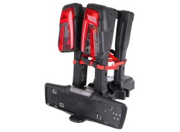 Towbar-mounted bike carrier E-BIKE 2 PRO - 2 electric bikes, load capacity 60kg, foldable
