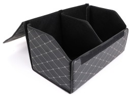 Car trunk organizer CAR COMPACT ELEGANT L, 2 compartments, foldable, with lid