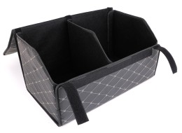 Car trunk organizer CAR COMPACT ELEGANT L, 2 compartments, foldable, with lid