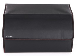 Trunk organizer CAR COMPACT LEATHER L, 2 compartments, foldable, with lid