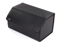 Trunk organizer CAR COMPACT LEATHER L, 2 compartments, foldable, with lid