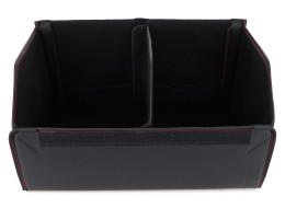 Trunk organizer CAR COMPACT LEATHER L, 2 compartments, foldable, with lid