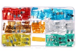 Set of blade automotive fuses MECHANIC FUSE SET 1, 5-30A, 120 pcs