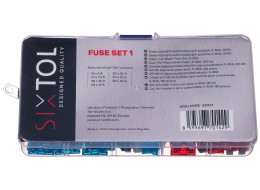 Set of blade automotive fuses MECHANIC FUSE SET 1, 5-30A, 120 pcs