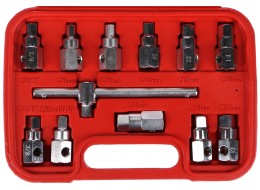 Oil drain set MECHANIC OIL DRAIN SET 12, Hex + square drive, 12 pcs