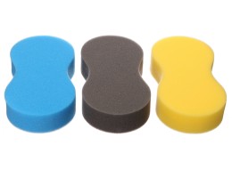 Car wash sponge CAR DETAILING WASH 3, 3 pcs, blue, black, yellow