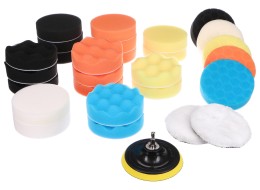 Polishing pads/sponges set with backing pad for car cleaning CAR DETAILING PAD 30, 30 pcs