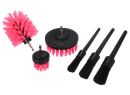 Multifunctional set of tools for car cleaning and washing CAR DETAILING PINK 9, 9 pcs