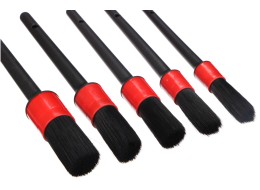 Set of soft precision brushes for car cleaning CAR DETAILING BRUSH 5 SOFT, 5 pcs