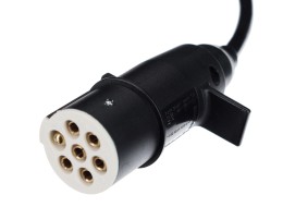 Coiled 7-pin connecting cable type S TRAILER CABLE 10, plastic plug, 24V, 3.5m