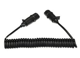 Coiled 7-pin connecting cable type S TRAILER CABLE 10, plastic plug, 24V, 3.5m