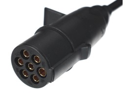 Coiled 7-pin connecting cable type N TRAILER CABLE 11, plastic plug, 24V, 3.5m