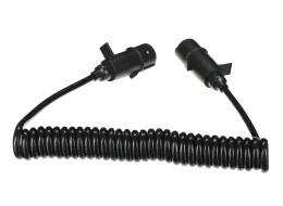 Coiled 7-pin connecting cable type N TRAILER CABLE 11, plastic plug, 24V, 3.5m