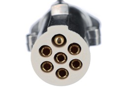 Coiled 7-pin connecting cable type S TRAILER CABLE 12, metal plug, 24V, 3.5m