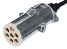 Coiled 7-pin connecting cable type S TRAILER CABLE 12, metal plug, 24V, 3.5m
