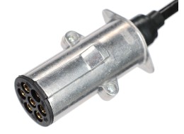 Spiral connecting cable 7-pin type N TRAILER CABLE 13, metal plug, 24V, 3.5m