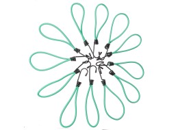 Set of bungee cords with metal hook CARGO CORD SET 1, 21cm, 12 pcs