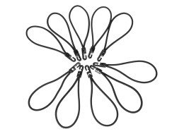 Set of bungee cords with plastic hook CARGO CORD SET 2, 20cm, 10 pcs
