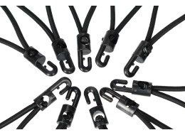 Set of bungee cords with plastic hook CARGO CORD SET 2, 20cm, 10 pcs