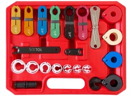 Fuel and air conditioning quick-disconnect tool set MECHANIC AC SET 1, 22 pcs