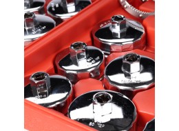 Set of cup wrenches for oil filters MECHANIC OIL WRENCH 16, 16 pcs