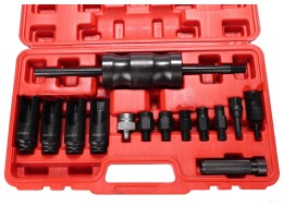 Injector removal set with impact slide hammer MECHANIC PULLER SET 1, 14 pcs