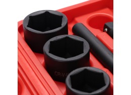 Socket set with ratchet MECHANIC WRENCH SET 2, heavy-duty, 21 pcs