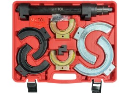 Shock absorber spring compressor set with interchangeable forks MECHANIC SPRING SET 5