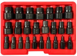Damaged Screw and Nut Extractor Set MECHANIC NUT REMOVER 2, 25 pcs