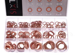 Copper sealing ring set MECHANIC RING SET 2, M5–M20, 300 pcs