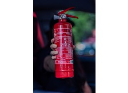 Powder fire extinguisher FIRE STOP 1 kg, ABC, all-metal, including metal bracket