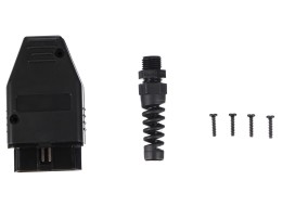 OBD-II plug with 16 pins for assembling your own cable MECHANIC CABLE 29, black