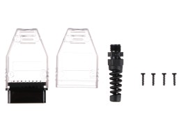OBD-II plug with 16 pins for assembling your own cable MECHANIC CABLE 30, transparent