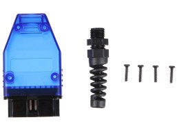 OBD-II plug with 16 pins for assembling your own cable MECHANIC CABLE 31, blue