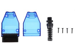 OBD-II plug with 16 pins for assembling your own cable MECHANIC CABLE 31, blue