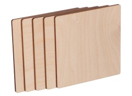 Wooden panels CREATIVE WOOD SET 5, 10 x 10 cm