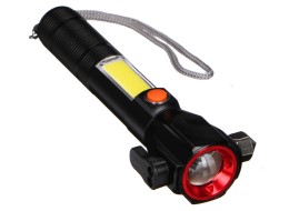 Car safety flashlight with magnet CAR LAMP SAFETY, 300 lm, COB LED, USB
