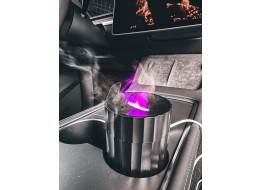 Car Flame car aroma diffuser black 100ml, USB-C, for cup holder